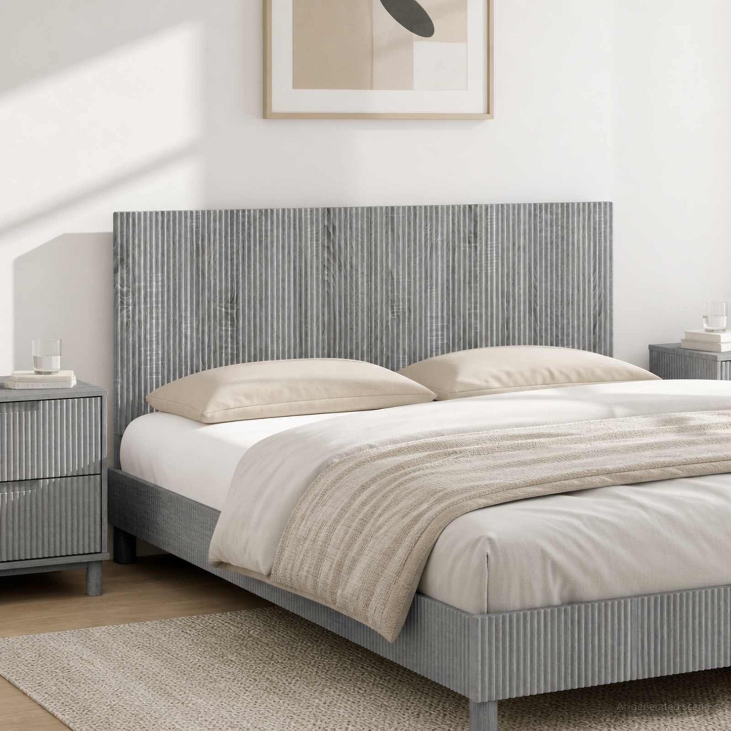 vidaXL Wall-Mounted Headboard ARNHEM Grey Sonoma Engineered Wood