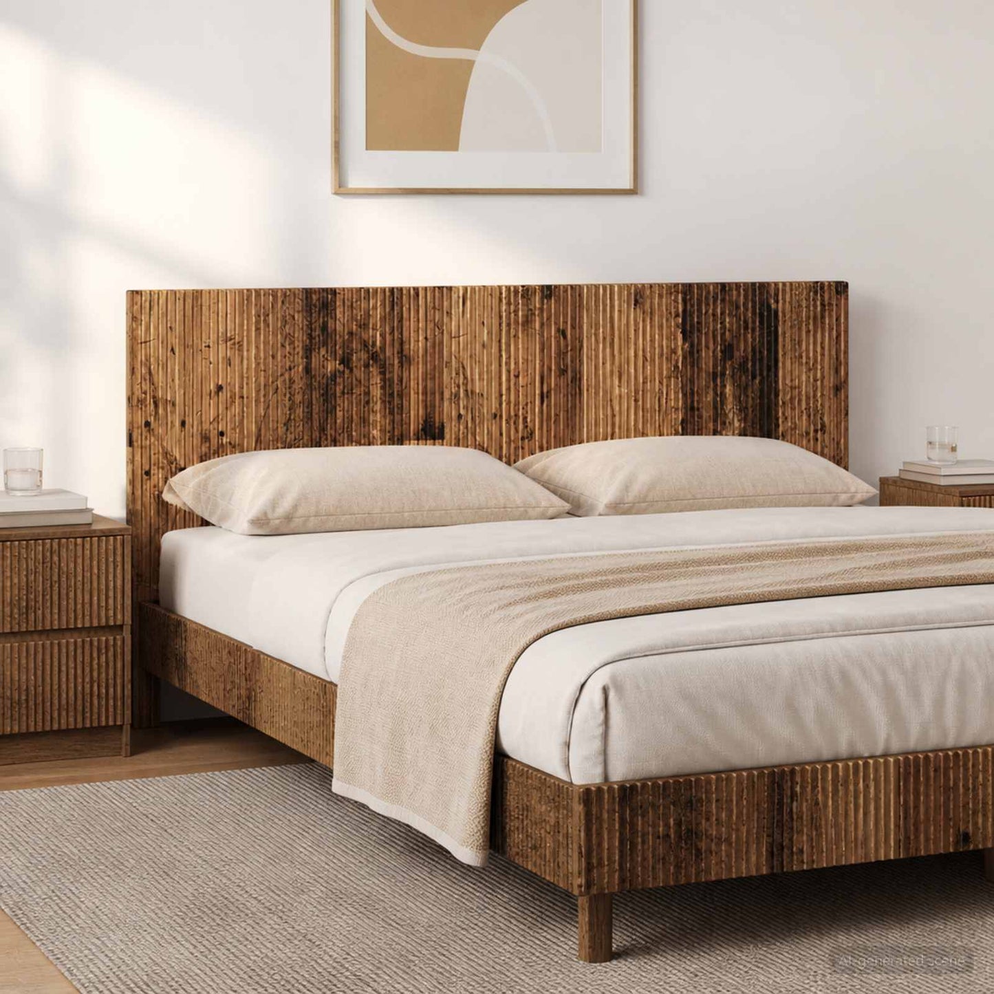 vidaXL Wall-Mounted Headboard ARNHEM Old Wood Engineered Wood