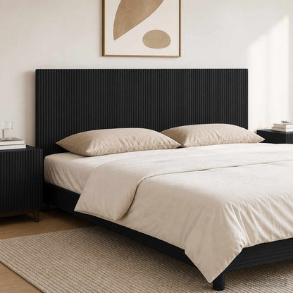 vidaXL Wall-Mounted Headboard ARNHEM Black Engineered Wood