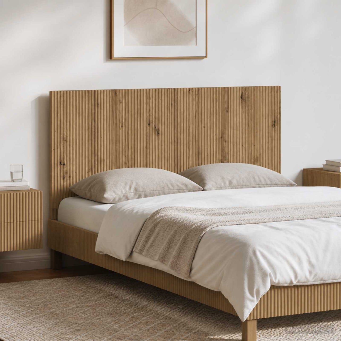 vidaXL Wall-Mounted Headboard ARNHEM Artisan Oak Engineered Wood