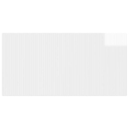 vidaXL Wall-Mounted Headboard ARNHEM High Gloss White Engineered Wood