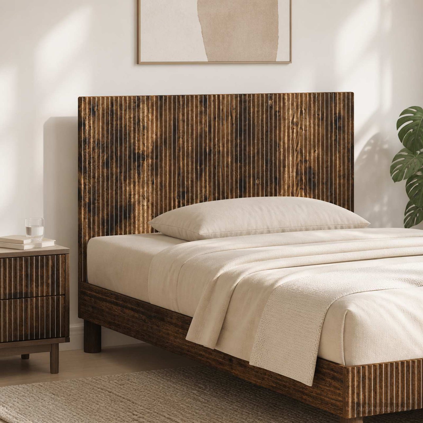 vidaXL Wall-Mounted Headboard ARNHEM Smoked Oak Engineered Wood