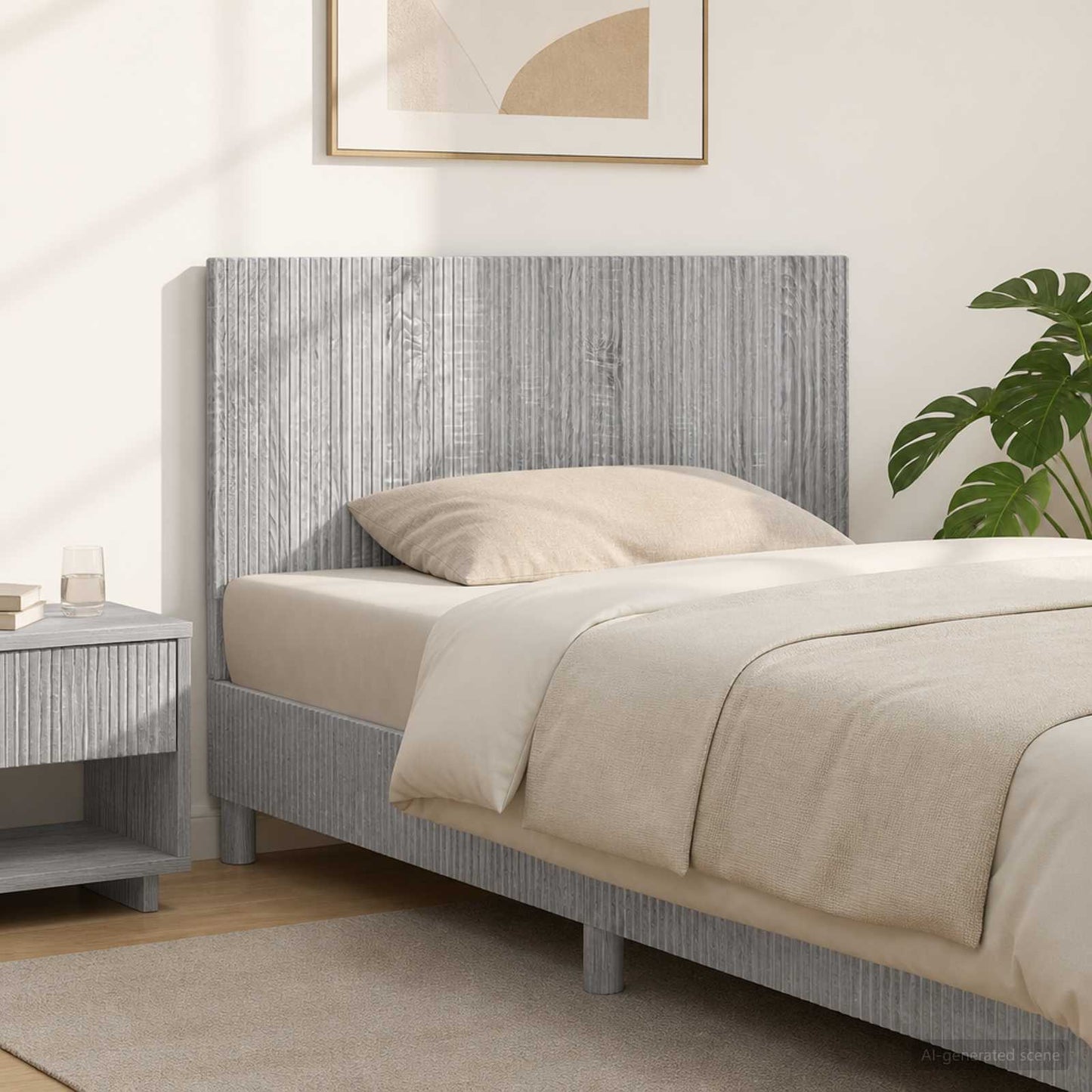 vidaXL Wall-Mounted Headboard ARNHEM Grey Sonoma Engineered Wood
