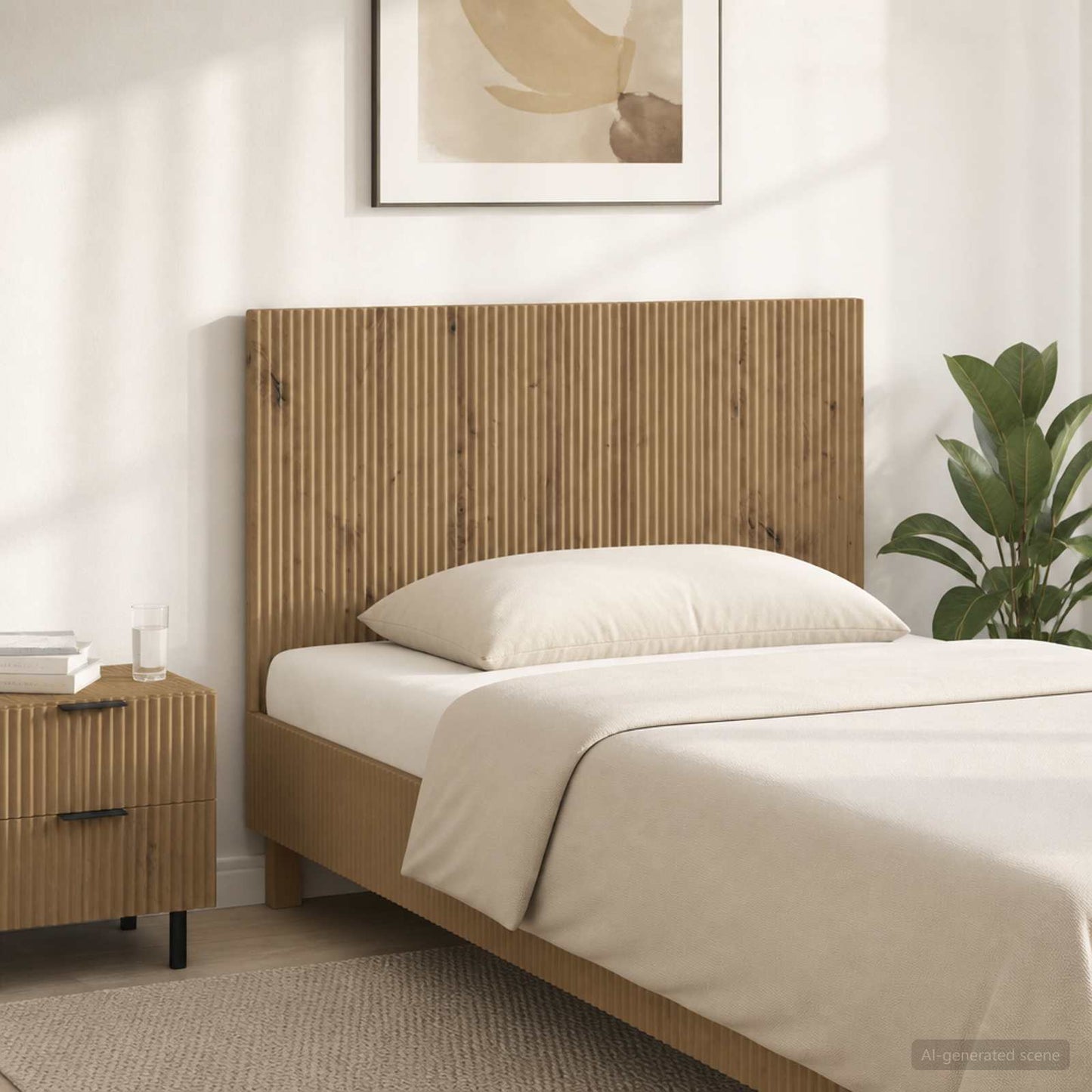 vidaXL Wall-Mounted Headboard ARNHEM Artisan Oak Engineered Wood