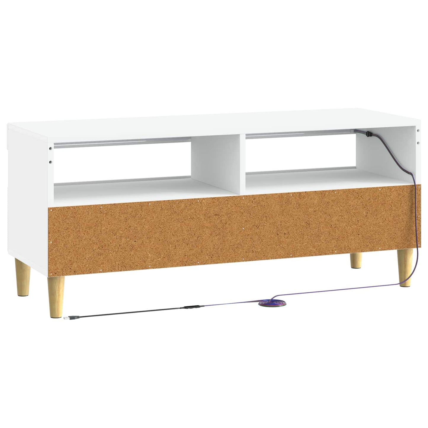 vidaXL LED TV Cabinet White Engineered Wood