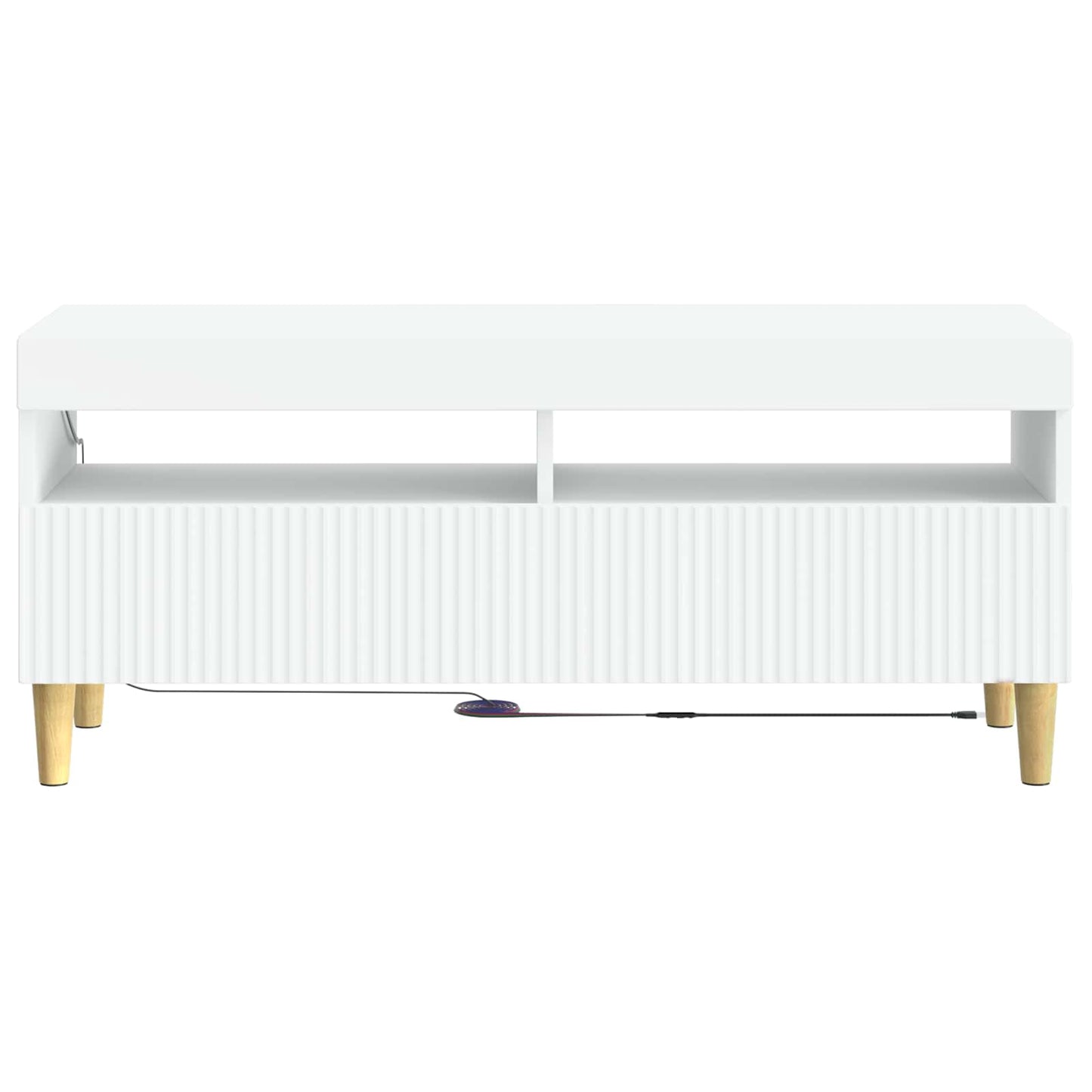 vidaXL LED TV Cabinet White Engineered Wood