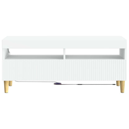 vidaXL LED TV Cabinet White Engineered Wood