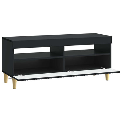 vidaXL LED TV Cabinet Black Engineered Wood
