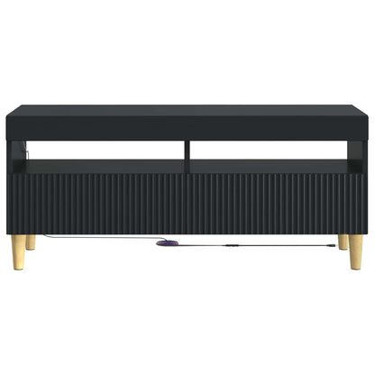 vidaXL LED TV Cabinet Black Engineered Wood