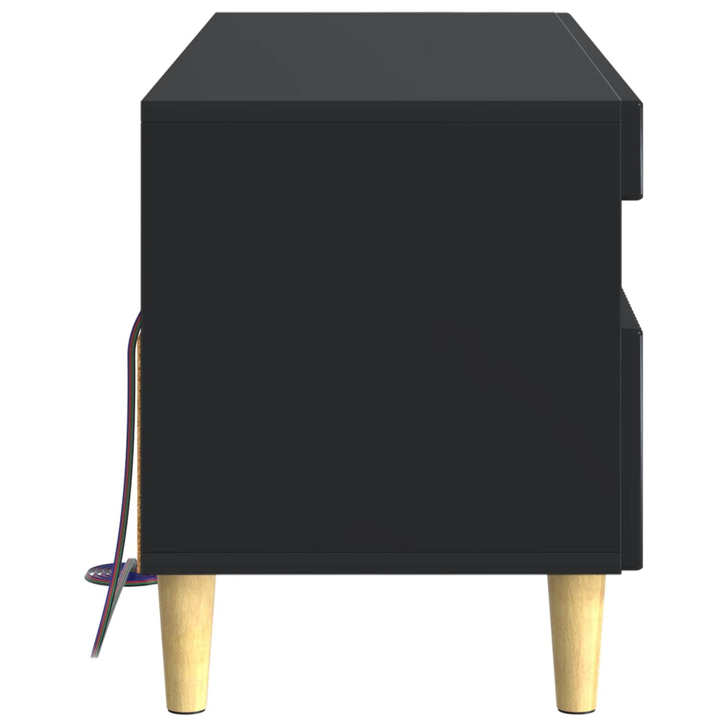 vidaXL LED TV Cabinet Black Engineered Wood