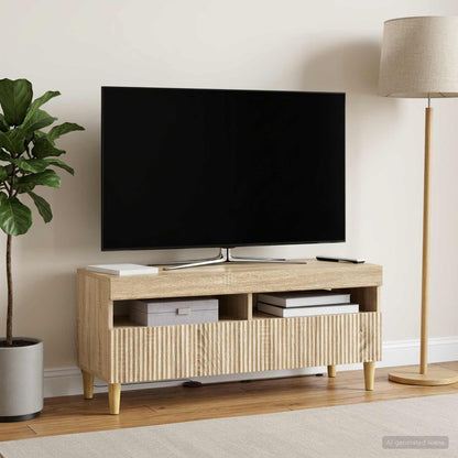 vidaXL LED TV Cabinet Sonoma Oak Engineered Wood