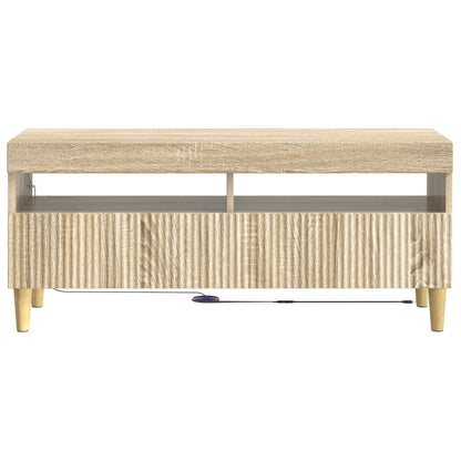 vidaXL LED TV Cabinet Sonoma Oak Engineered Wood