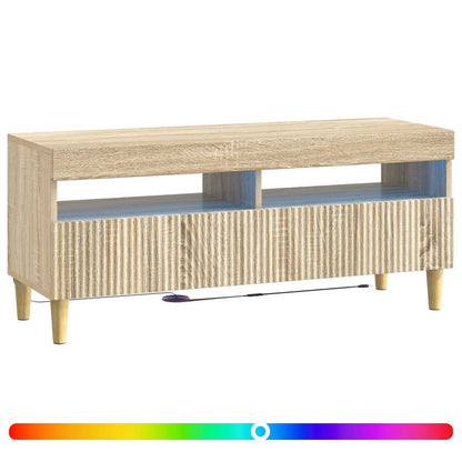 vidaXL LED TV Cabinet Sonoma Oak Engineered Wood
