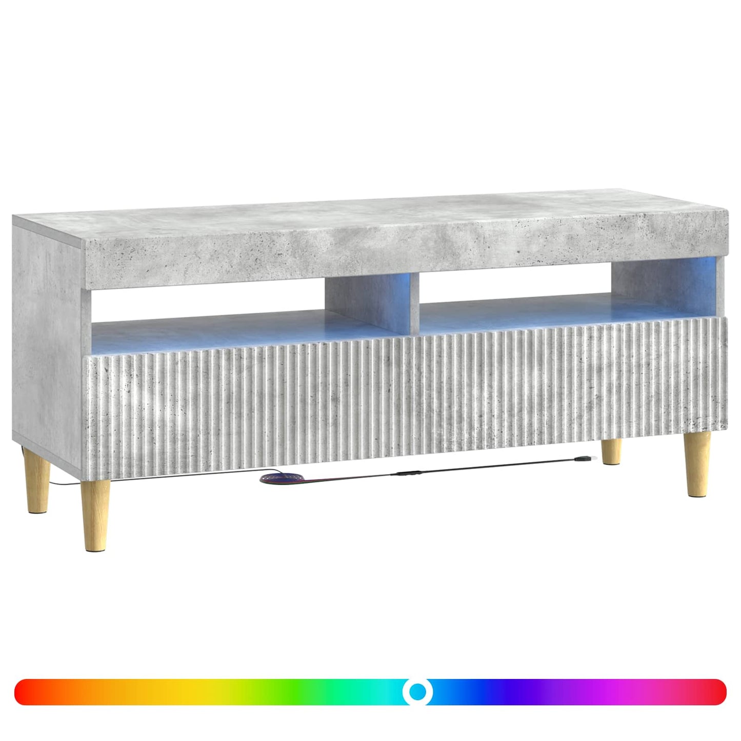 vidaXL LED TV Cabinet Concrete Grey Engineered Wood