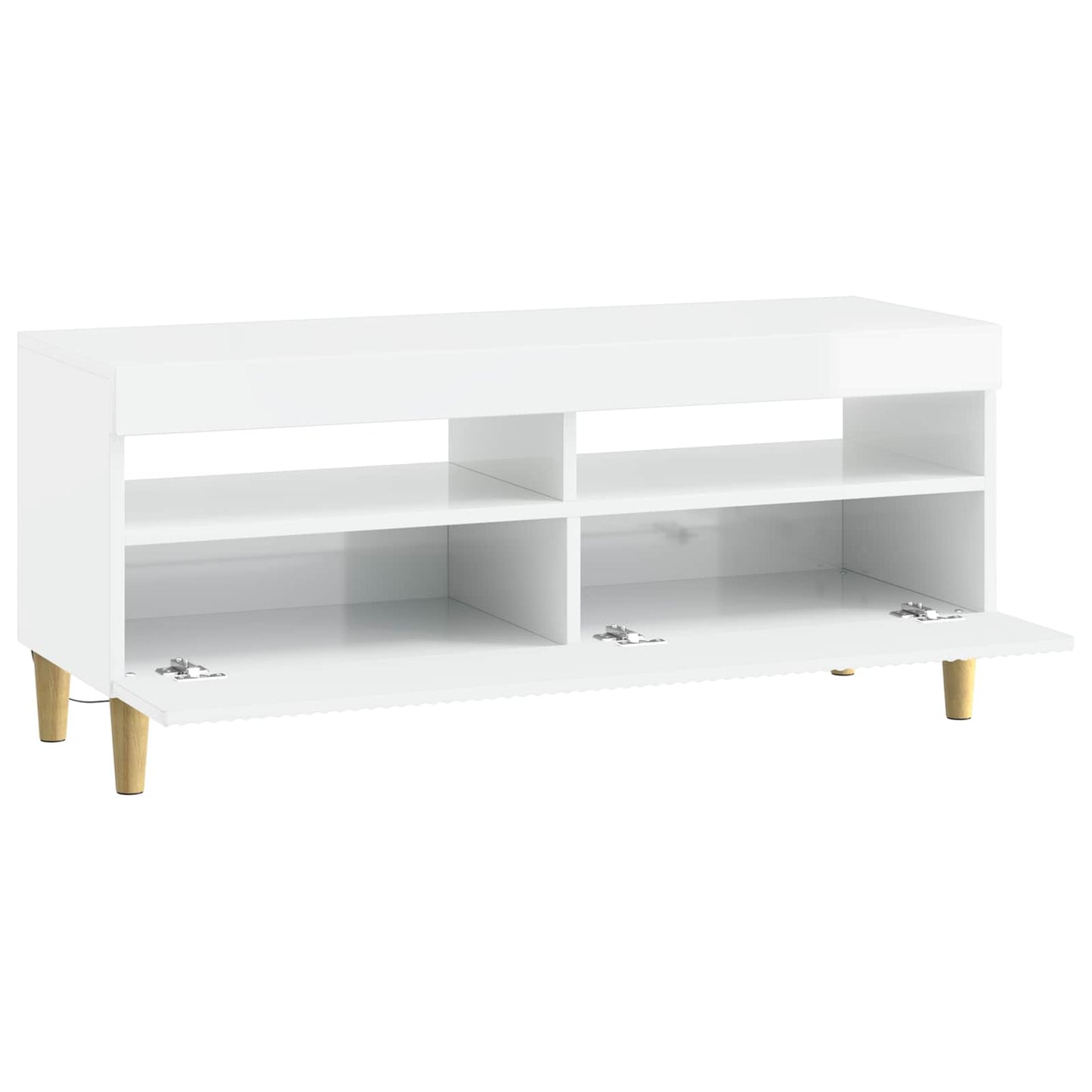 vidaXL LED TV Cabinet High Gloss White Engineered Wood