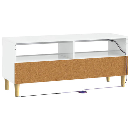vidaXL LED TV Cabinet High Gloss White Engineered Wood
