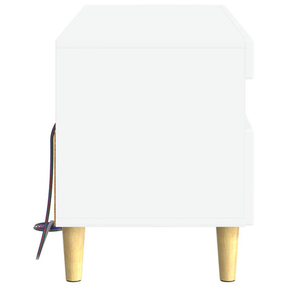 vidaXL LED TV Cabinet High Gloss White Engineered Wood