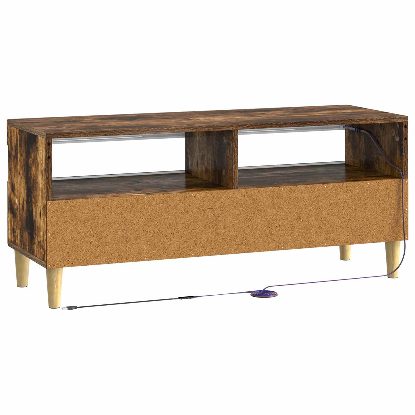 vidaXL LED TV Cabinet Smoked Oak Engineered Wood