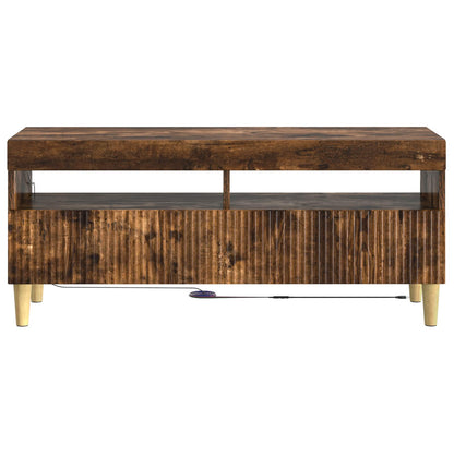 vidaXL LED TV Cabinet Smoked Oak Engineered Wood