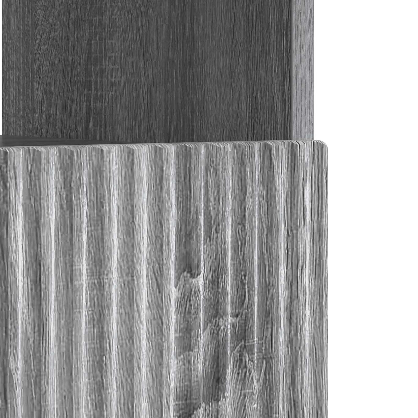 vidaXL LED TV Cabinet Grey Sonoma Engineered Wood