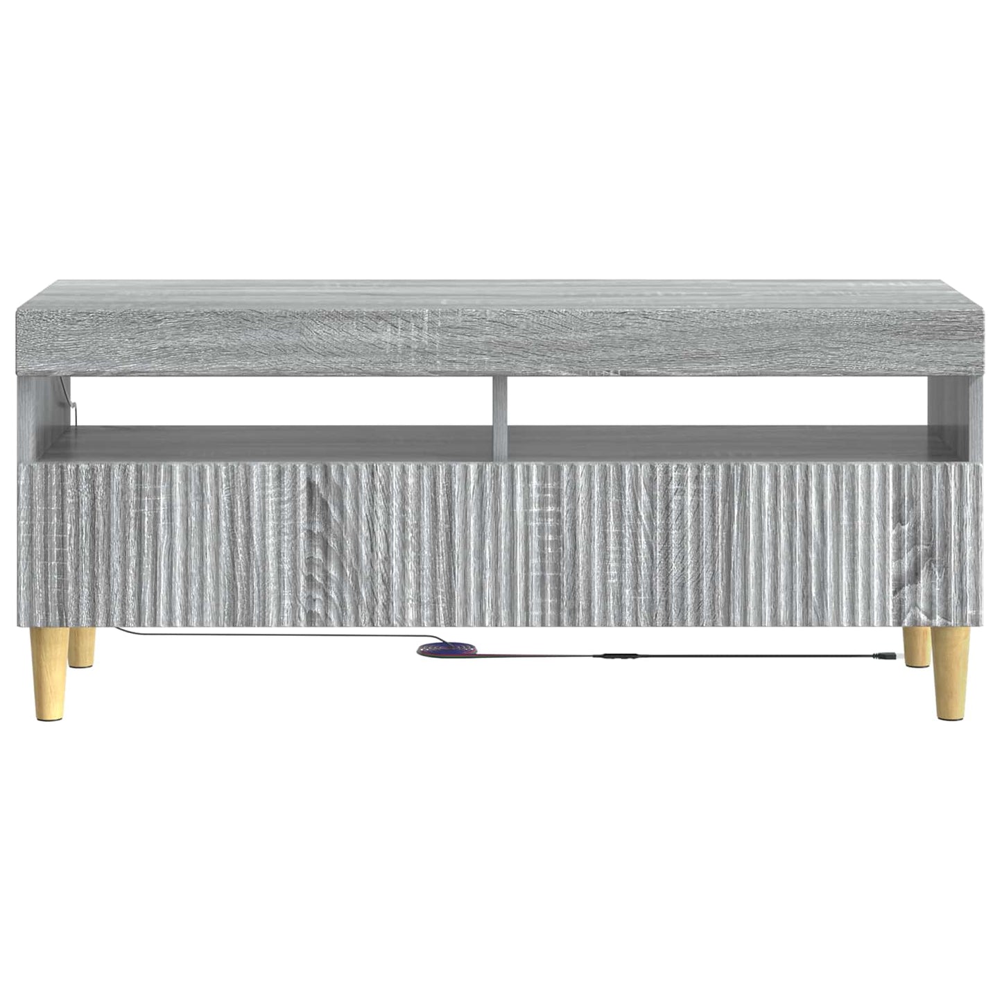 vidaXL LED TV Cabinet Grey Sonoma Engineered Wood