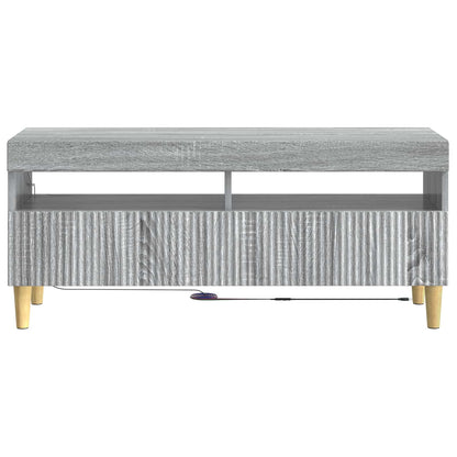 vidaXL LED TV Cabinet Grey Sonoma Engineered Wood