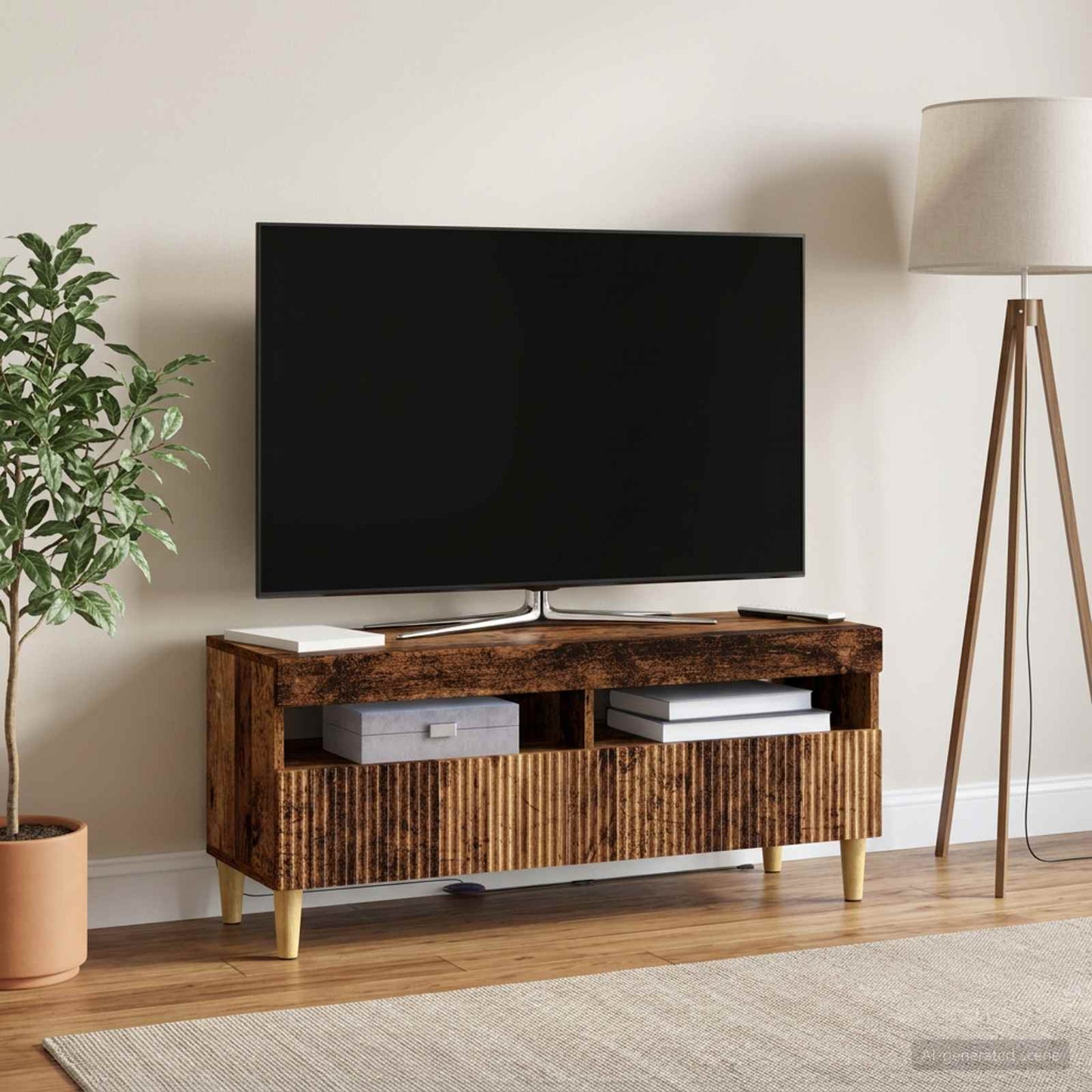 vidaXL LED TV Cabinet Old Wood Engineered Wood