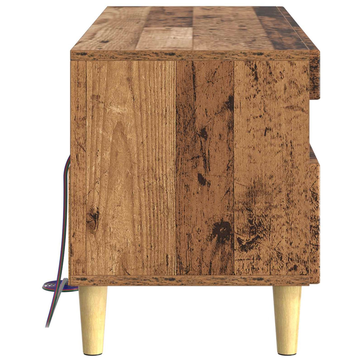 vidaXL LED TV Cabinet Old Wood Engineered Wood