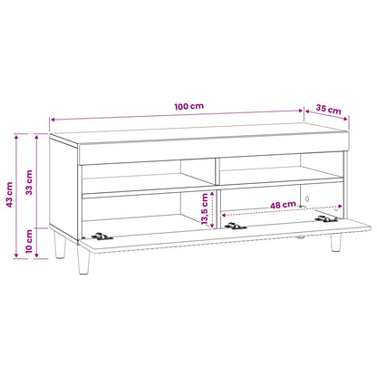 vidaXL LED TV Cabinet Old Wood Engineered Wood