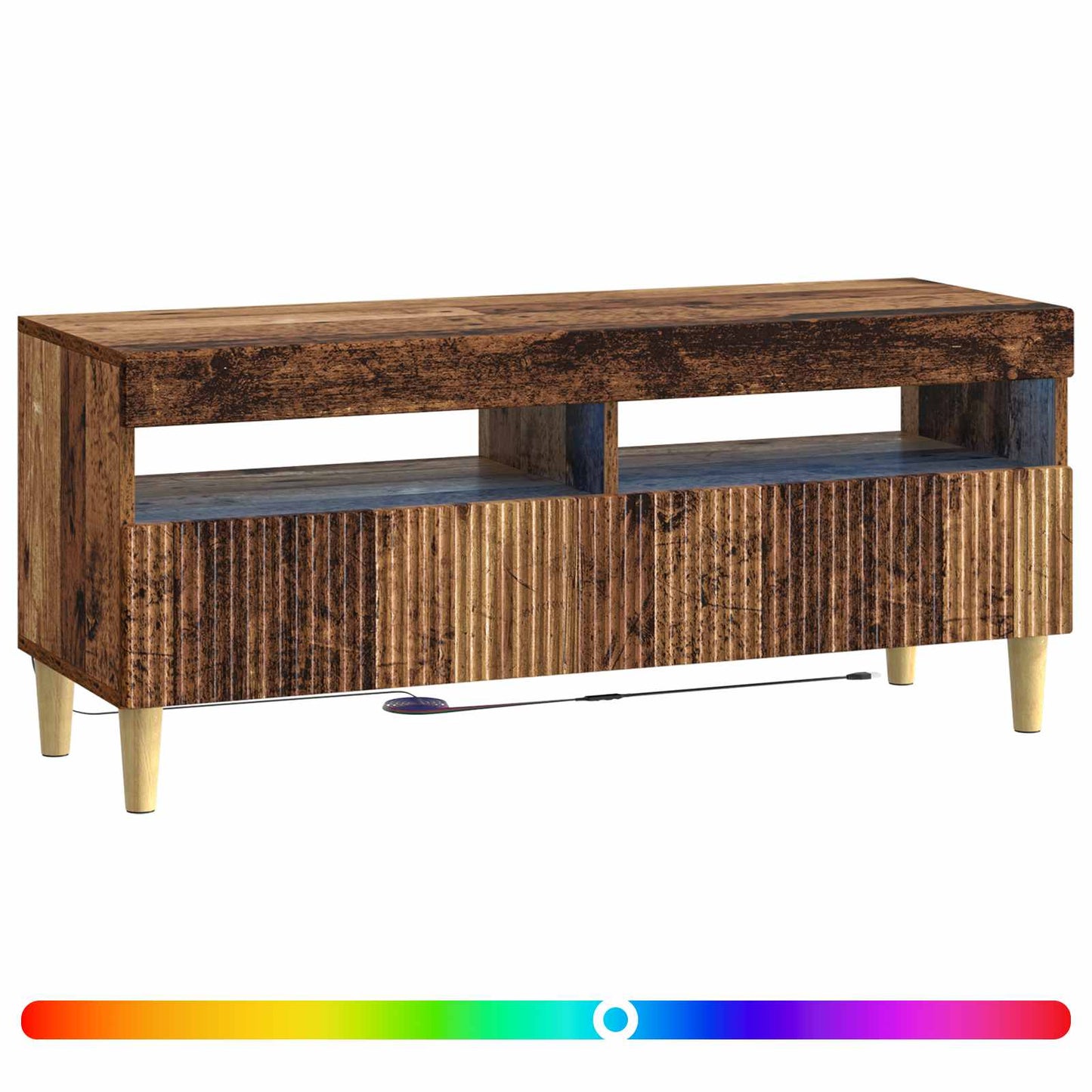 vidaXL LED TV Cabinet Old Wood Engineered Wood