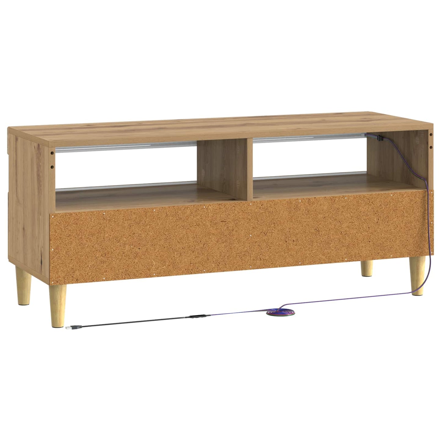 vidaXL LED TV Cabinet Artisan Oak Engineered Wood