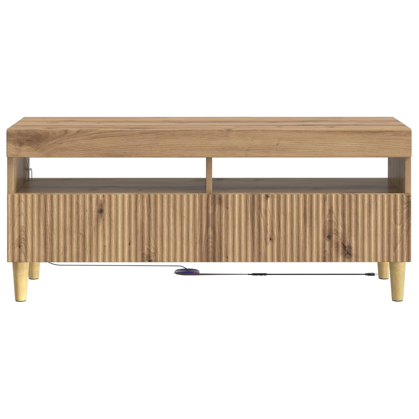 vidaXL LED TV Cabinet Artisan Oak Engineered Wood