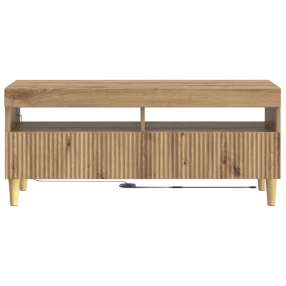 vidaXL LED TV Cabinet Artisan Oak Engineered Wood