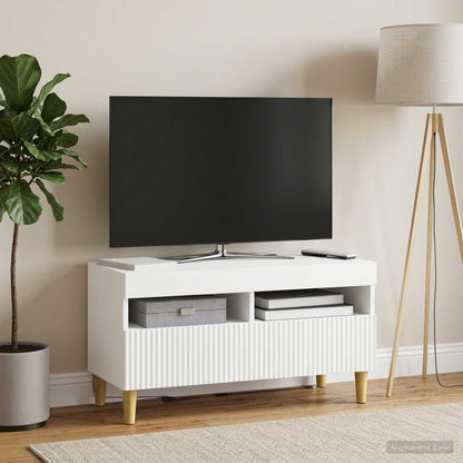 vidaXL LED TV Cabinet White Engineered Wood