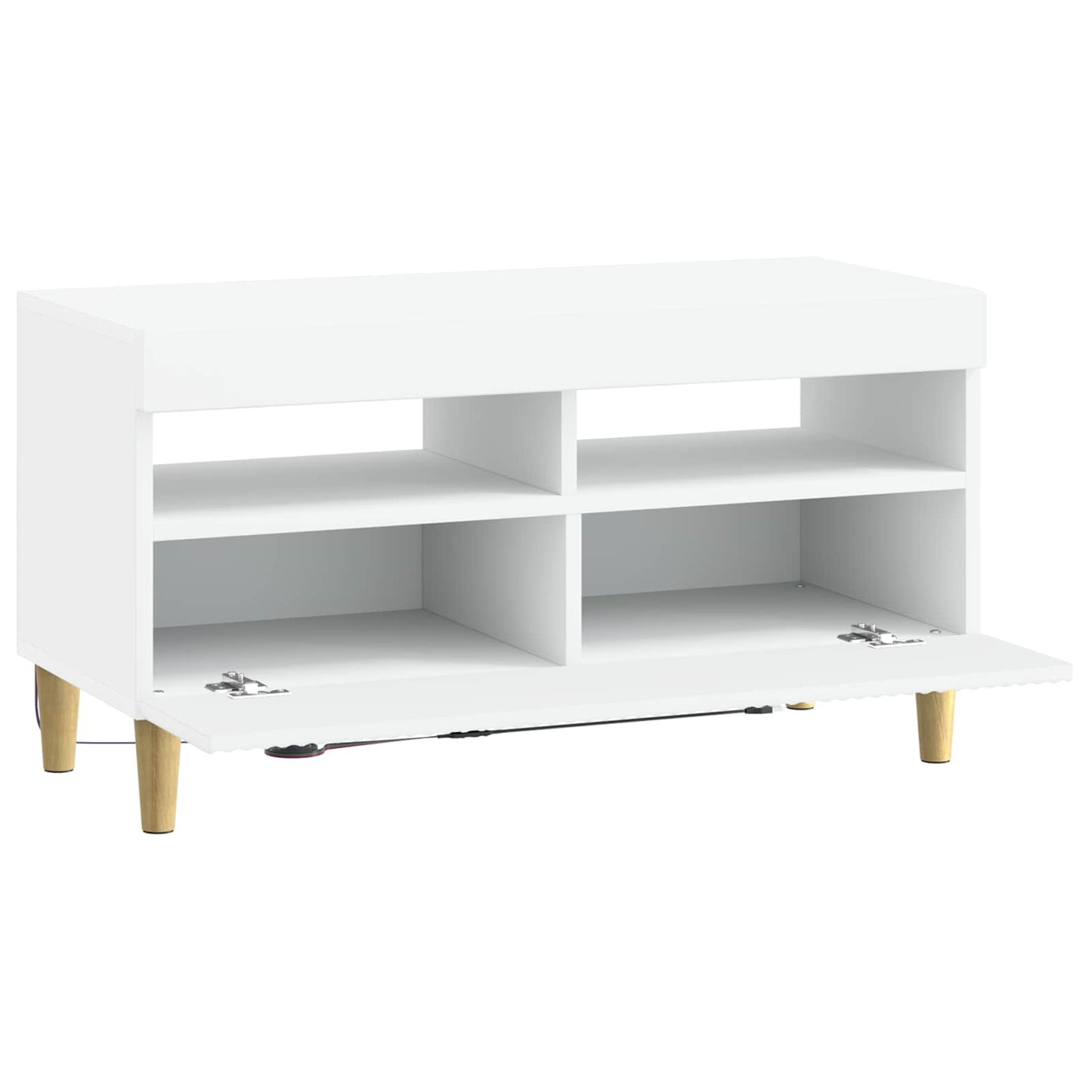 vidaXL LED TV Cabinet White Engineered Wood