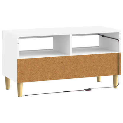 vidaXL LED TV Cabinet White Engineered Wood
