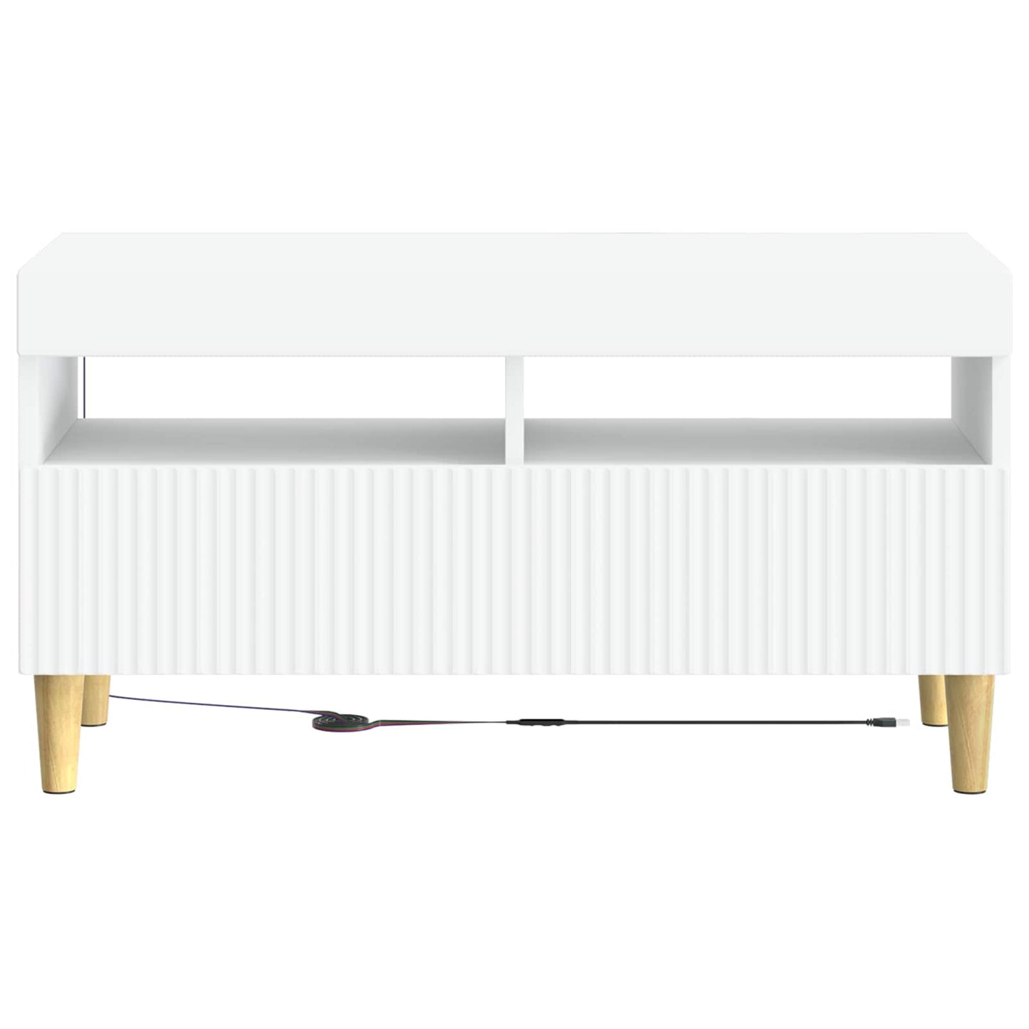 vidaXL LED TV Cabinet White Engineered Wood