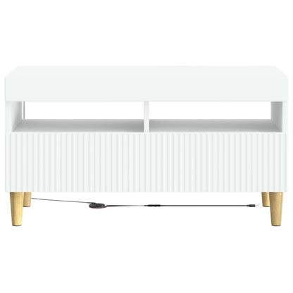 vidaXL LED TV Cabinet White Engineered Wood