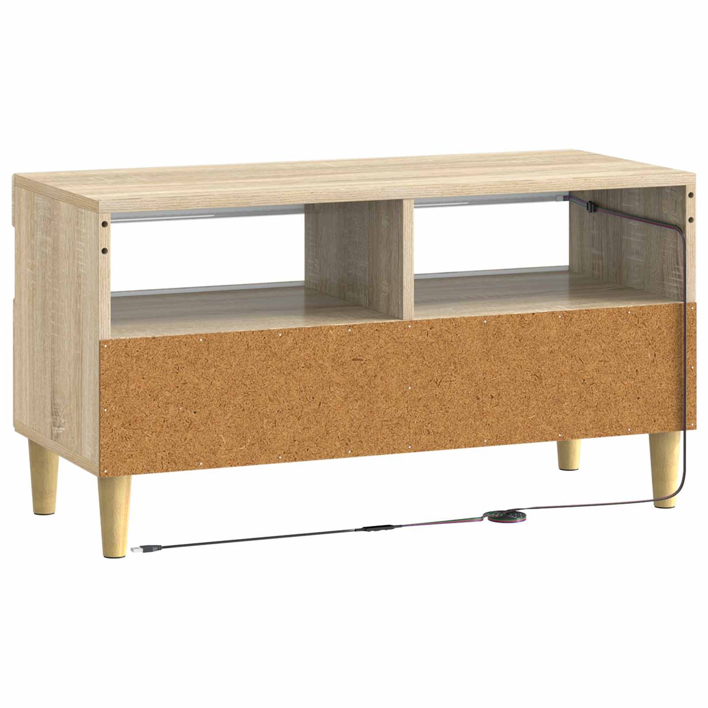 vidaXL LED TV Cabinet Sonoma Oak Engineered Wood
