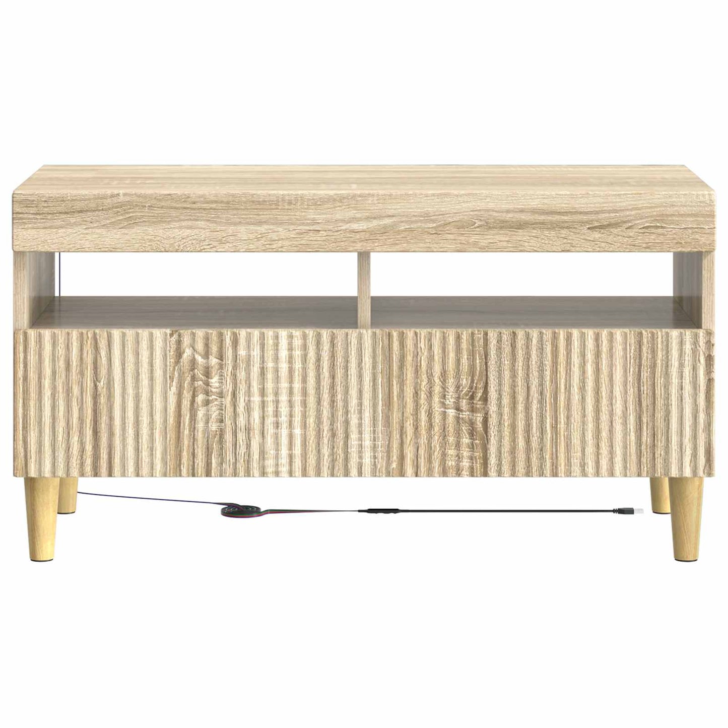 vidaXL LED TV Cabinet Sonoma Oak Engineered Wood