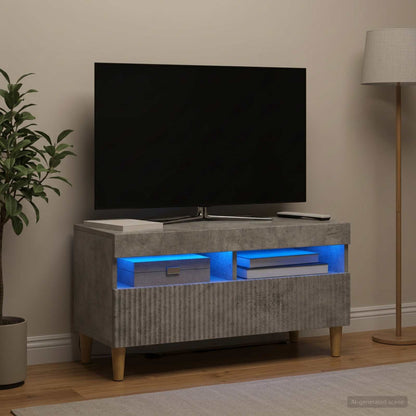 vidaXL LED TV Cabinet Concrete Grey Engineered Wood
