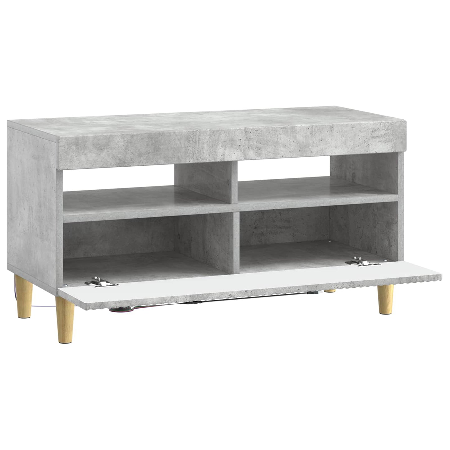 vidaXL LED TV Cabinet Concrete Grey Engineered Wood