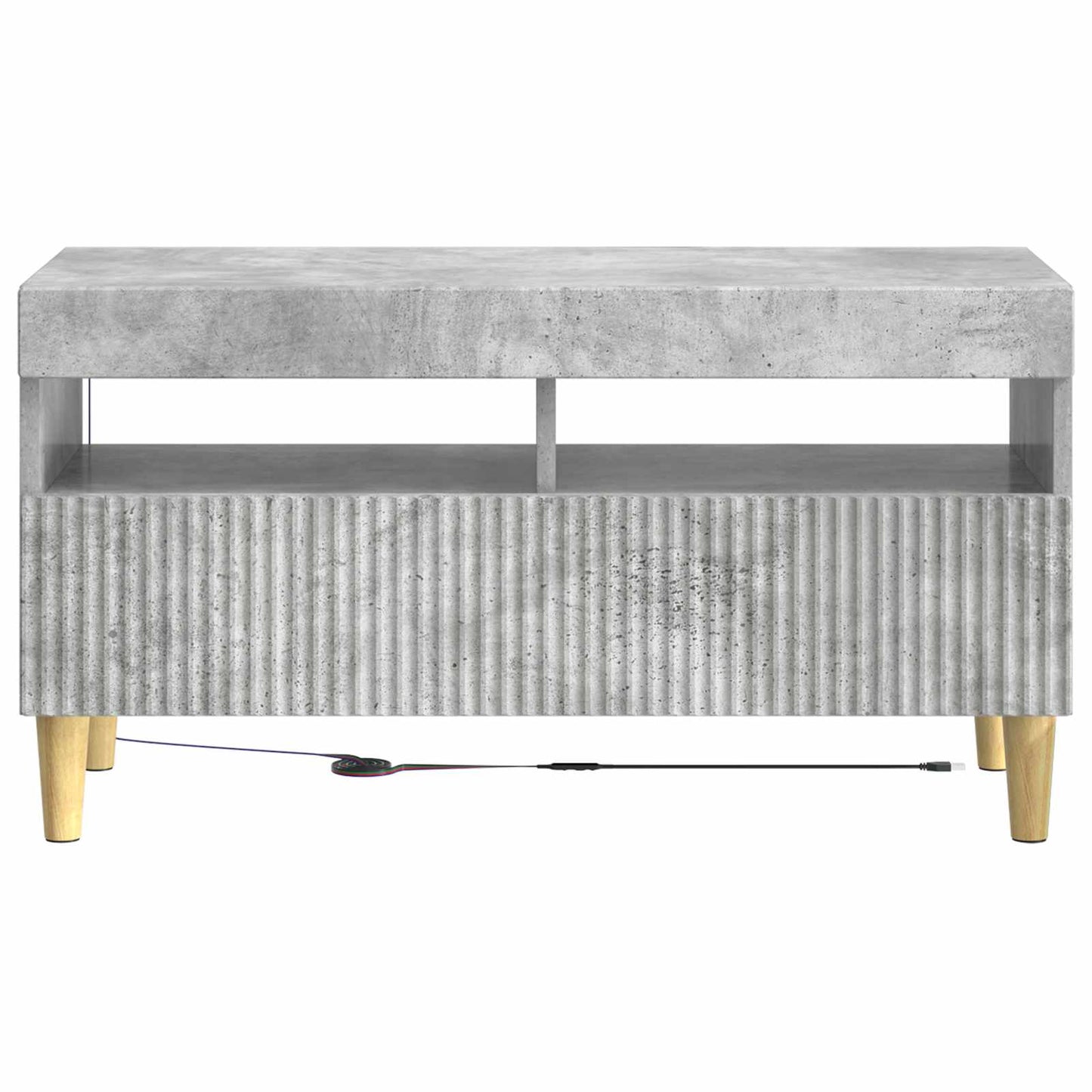 vidaXL LED TV Cabinet Concrete Grey Engineered Wood