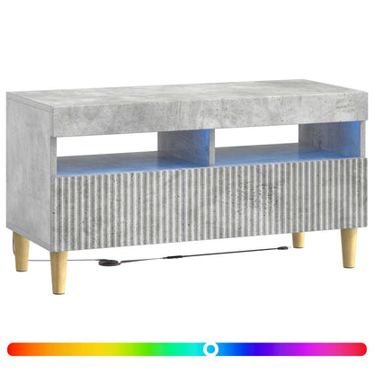 vidaXL LED TV Cabinet Concrete Grey Engineered Wood