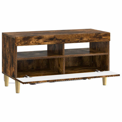 vidaXL LED TV Cabinet Smoked Oak Engineered Wood