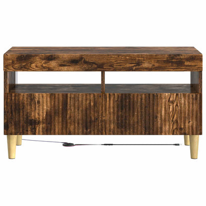 vidaXL LED TV Cabinet Smoked Oak Engineered Wood