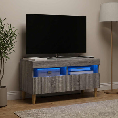 vidaXL LED TV Cabinet Grey Sonoma Engineered Wood