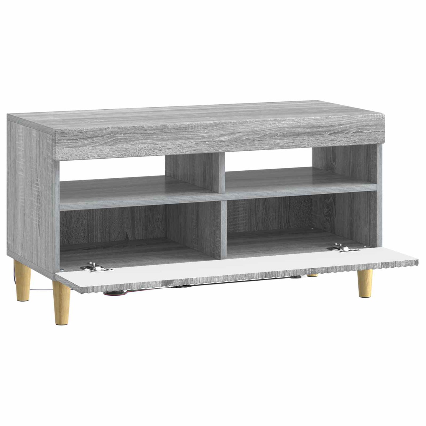 vidaXL LED TV Cabinet Grey Sonoma Engineered Wood