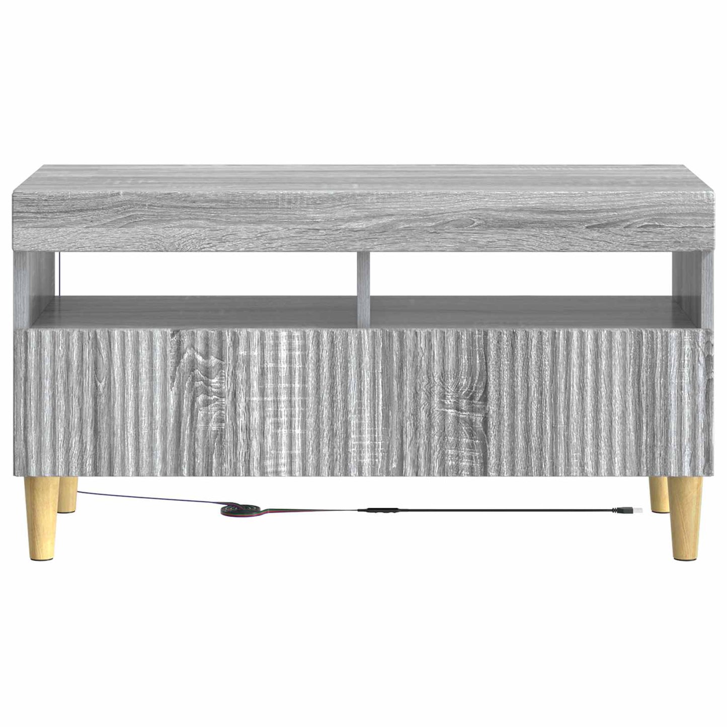 vidaXL LED TV Cabinet Grey Sonoma Engineered Wood