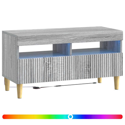 vidaXL LED TV Cabinet Grey Sonoma Engineered Wood
